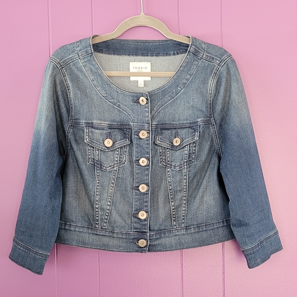 Torrid Cropped Denim Jacket